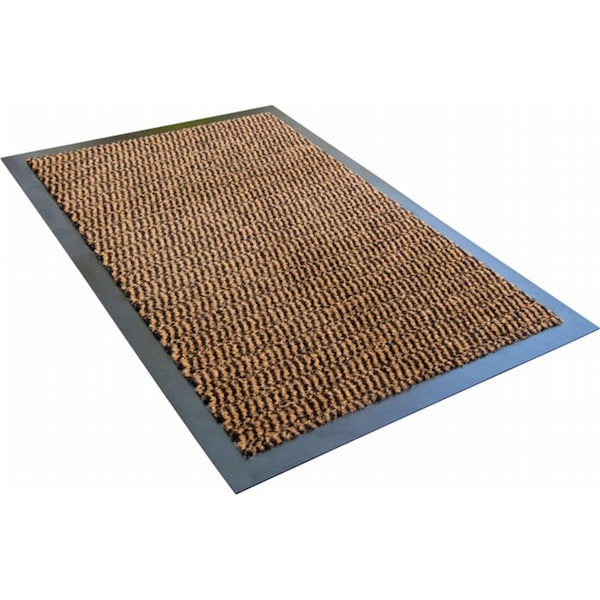 Floortex Floor Mat, Polypropylene, 1/4 in Thick, Brown, 24 in W x 36 in L FR46090DCBR - main
